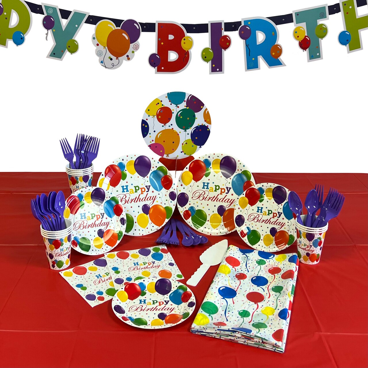 Birthday Balloon Jamboree Party Deluxe Kit for 8 or 16 Guests
